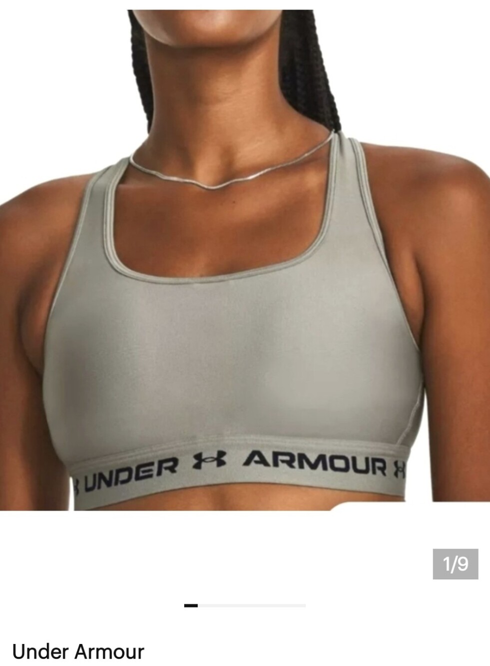 Under Armour Crossback Mid Bra, Sports Bra With Compression Green Size L NWOT